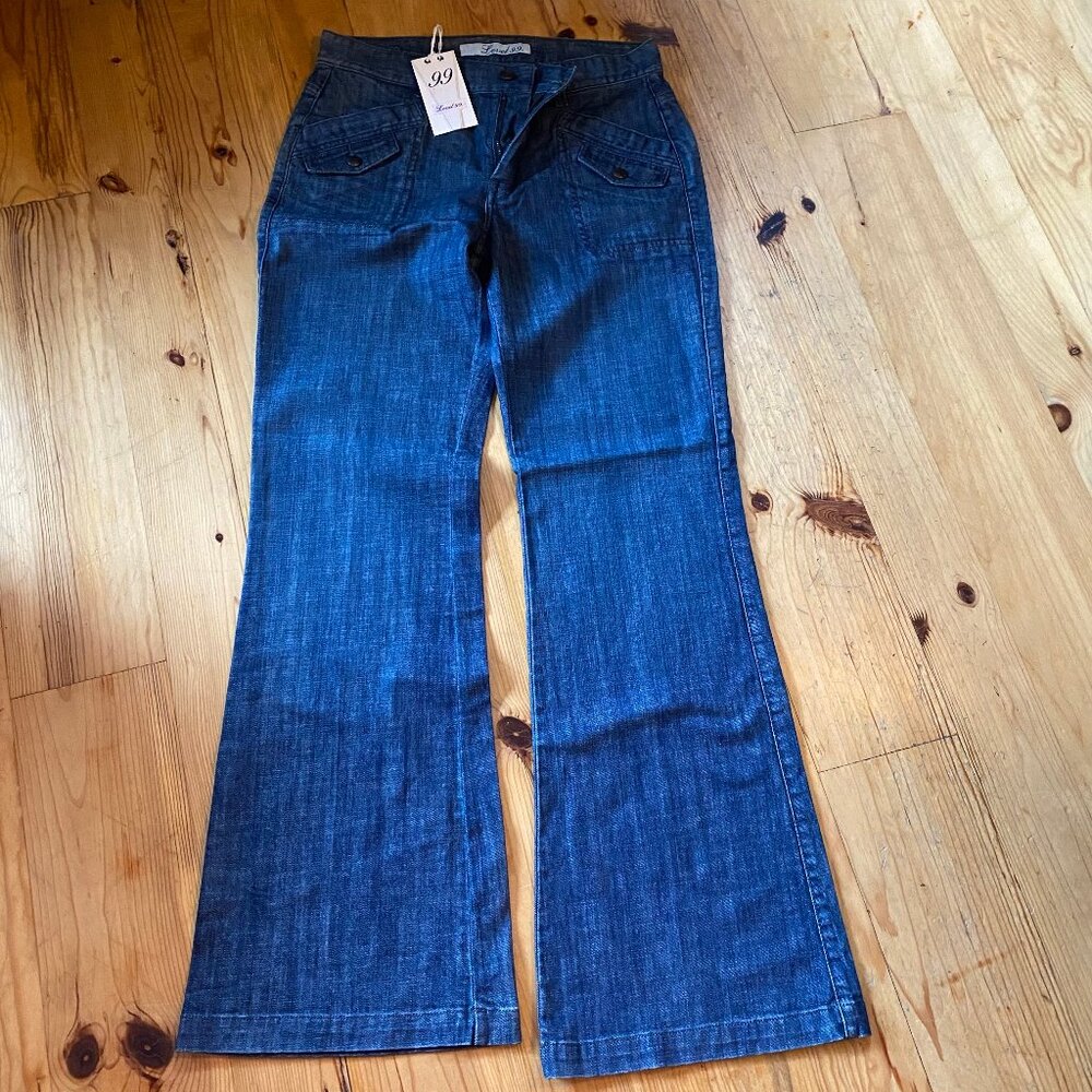 Women's Dark Blue Flared Jeans